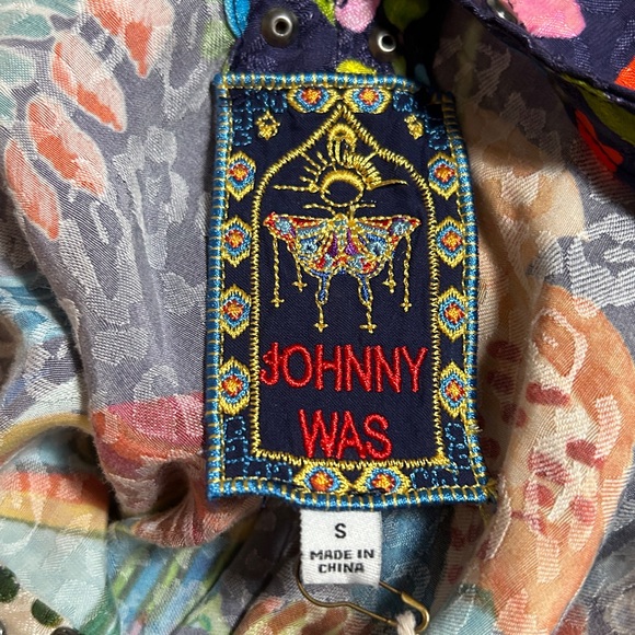 Johnny Was Eva Printed Farout Vibrant Womens Floral Maxi Scarf Dress Size S NWT - Picture 3 of 7